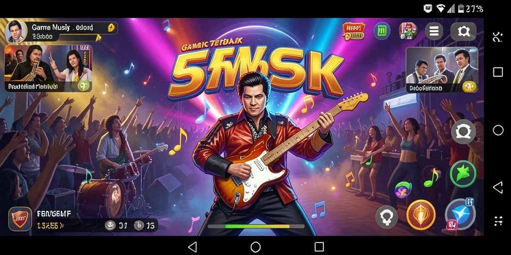 Gameplay menarik 555F dengan irama musik yang mengasyikkan.