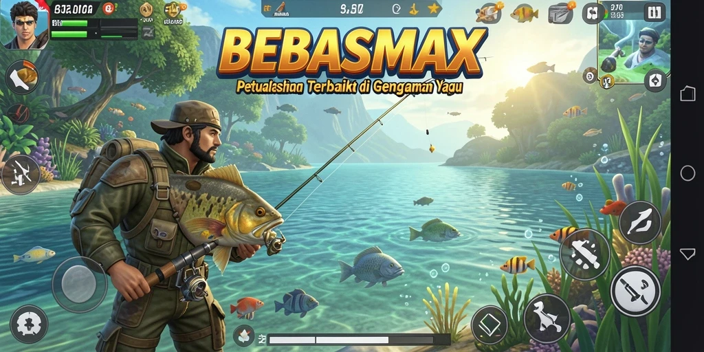 Tampilan gameplay BEBASMAX yang mendebarkan dan penuh warna.