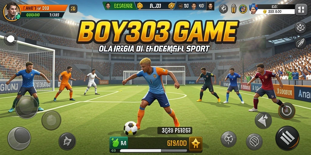 Tampilan dinamis dari pertandingan olahraga yang mendebarkan.