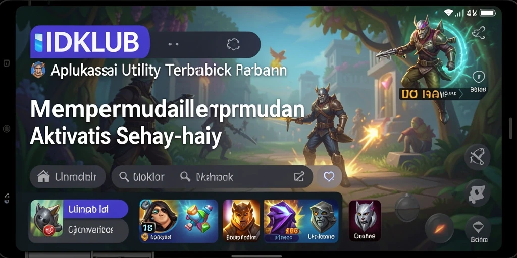 Tampilan antarmuka IDKLUB yang intuitif dan mudah digunakan.