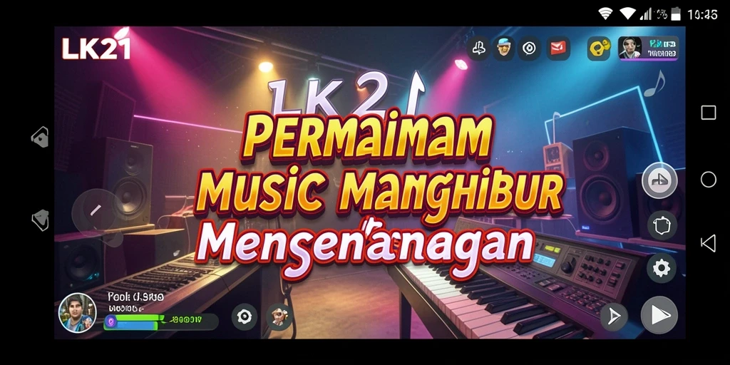 Tampilan gameplay LK21 yang menarik dengan berbagai pilihan lagu musik.