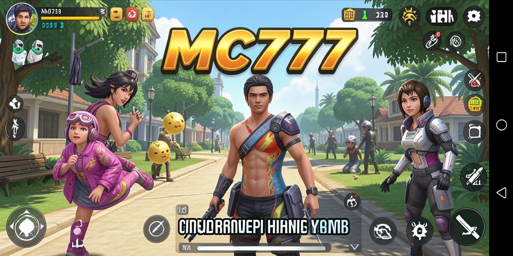 Tangkapan layar utama MC777 menampilkan momen gameplay simulasi yang seru dan dinamis.