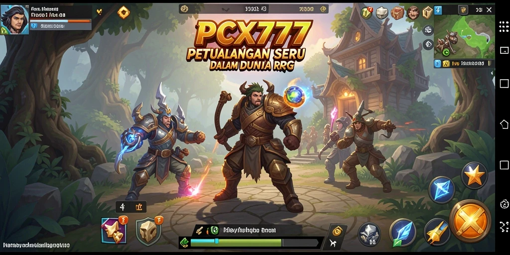 Tampilan gameplay seru dalam PCX777 dengan aksi RPG yang mendebarkan.