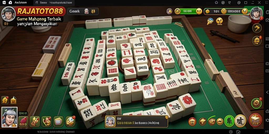 Screenshot RAJATOTO88 menunjukkan gameplay Mahjong yang penuh warna dan menantang.