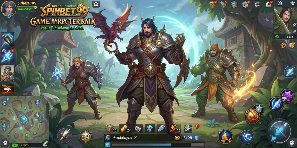 Tangkapan layar utama SPINBET99 menampilkan aksi seru dalam permainan MMORPG.