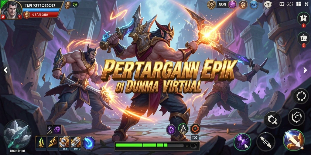 Gameplay seru TENTOTO dengan karakter kuat dan pertarungan dinamis.